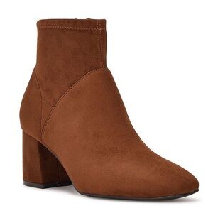 Nine West Suede Ankle Boots in Warm Brown